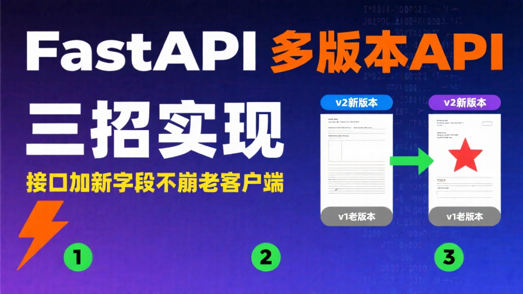 给接口加新字段又不搞崩老客户端?FastAPI的多版本API靠哪三招实现?