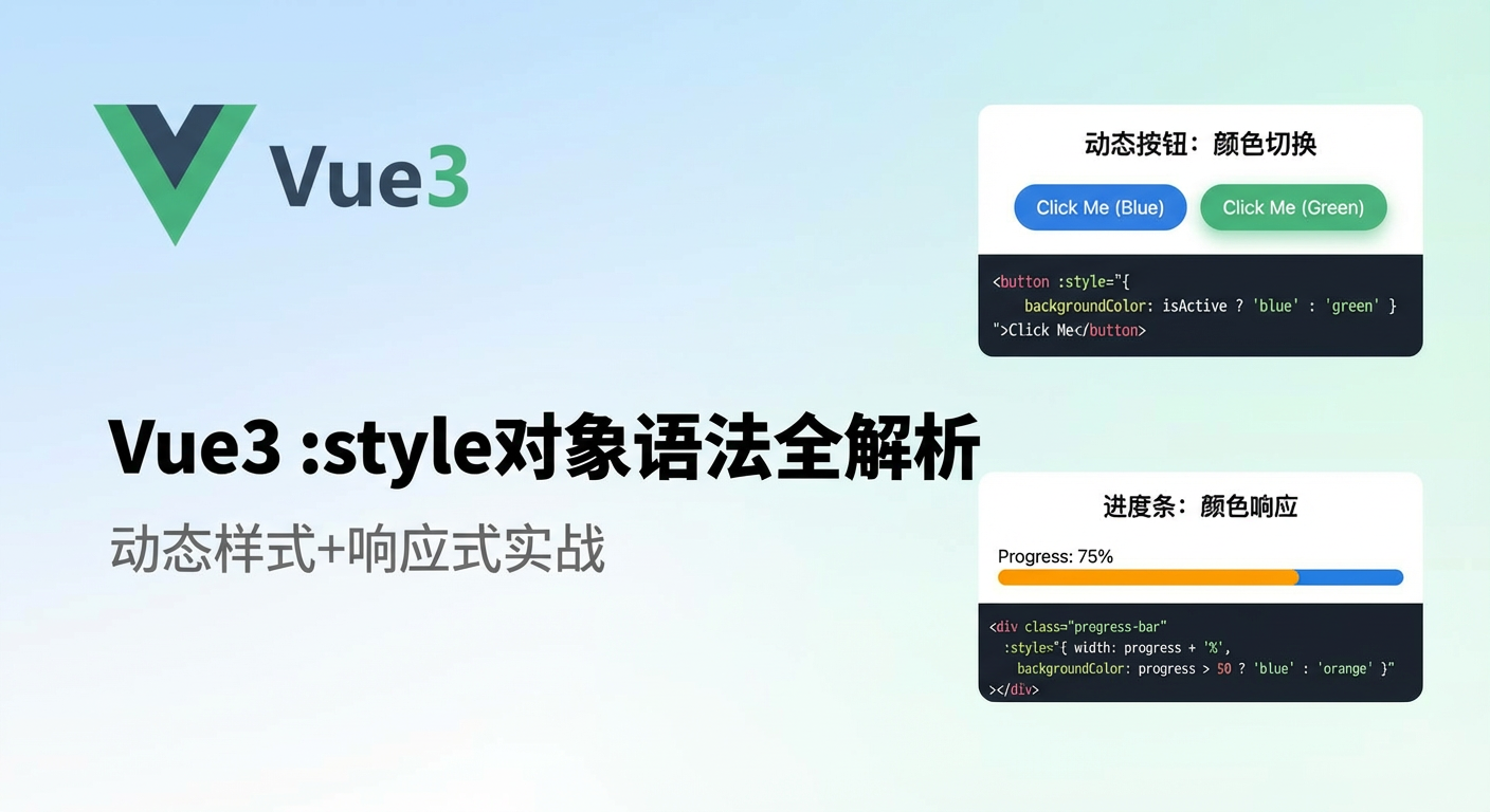 Vue3的`:style`对象语法：单位、属性名、响应式，这些细节你都踩过坑吗？